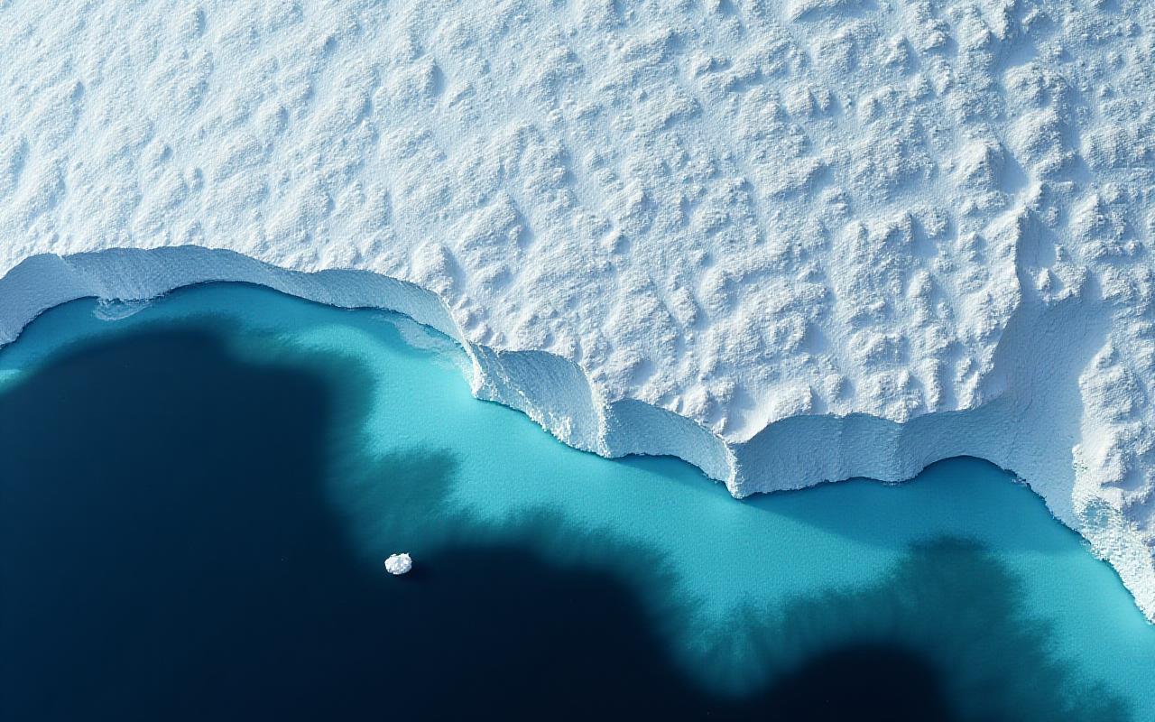 Polar ice sheet satellite data visualization